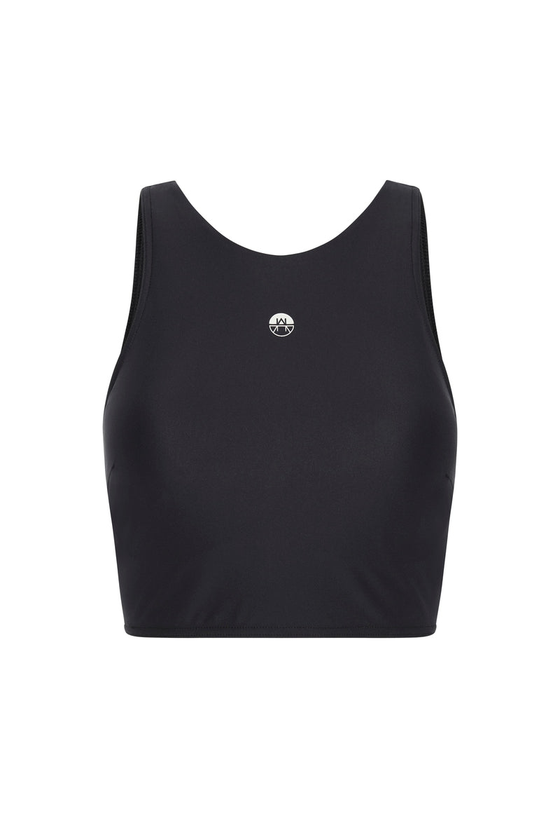 Rhône High Neck Sports Bra Crop Top Lava Stone - Horizon Athletic