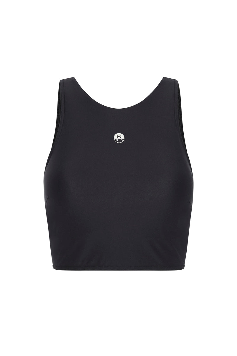 Rhône High Neck Sports Bra Crop Top Lava Stone - Horizon Athletic