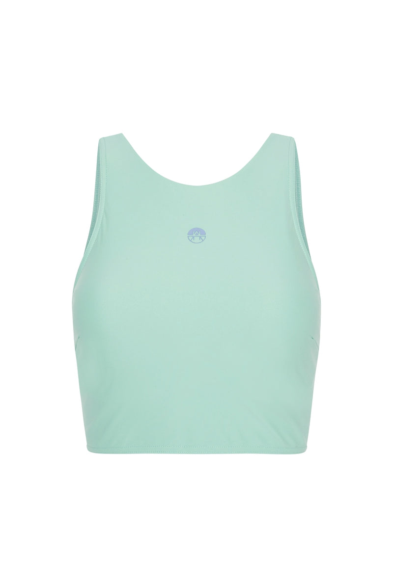 Rhône High Neck Sports Bra Crop Top River - Horizon Athletic