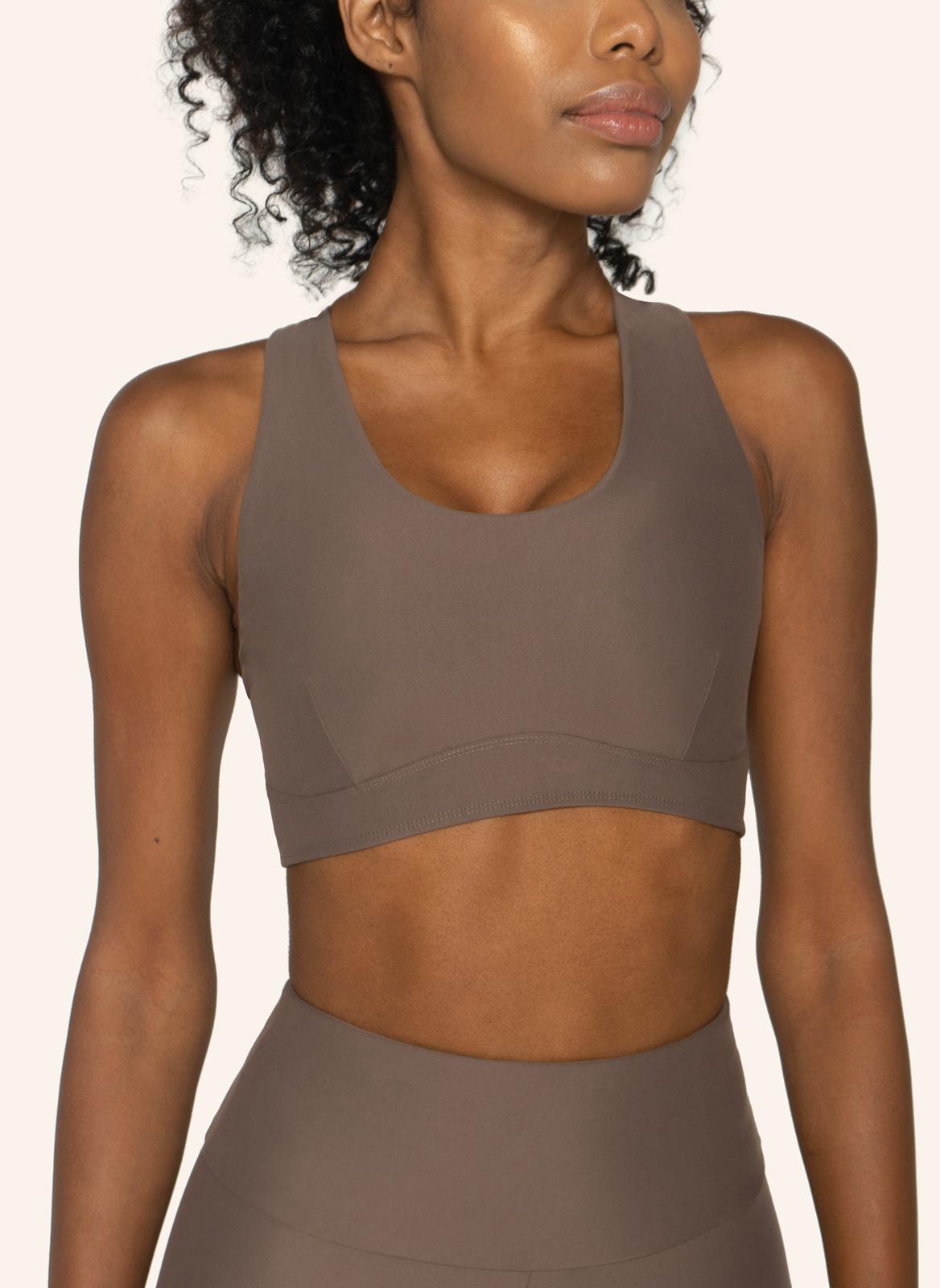 Racerback Crop Top Brown