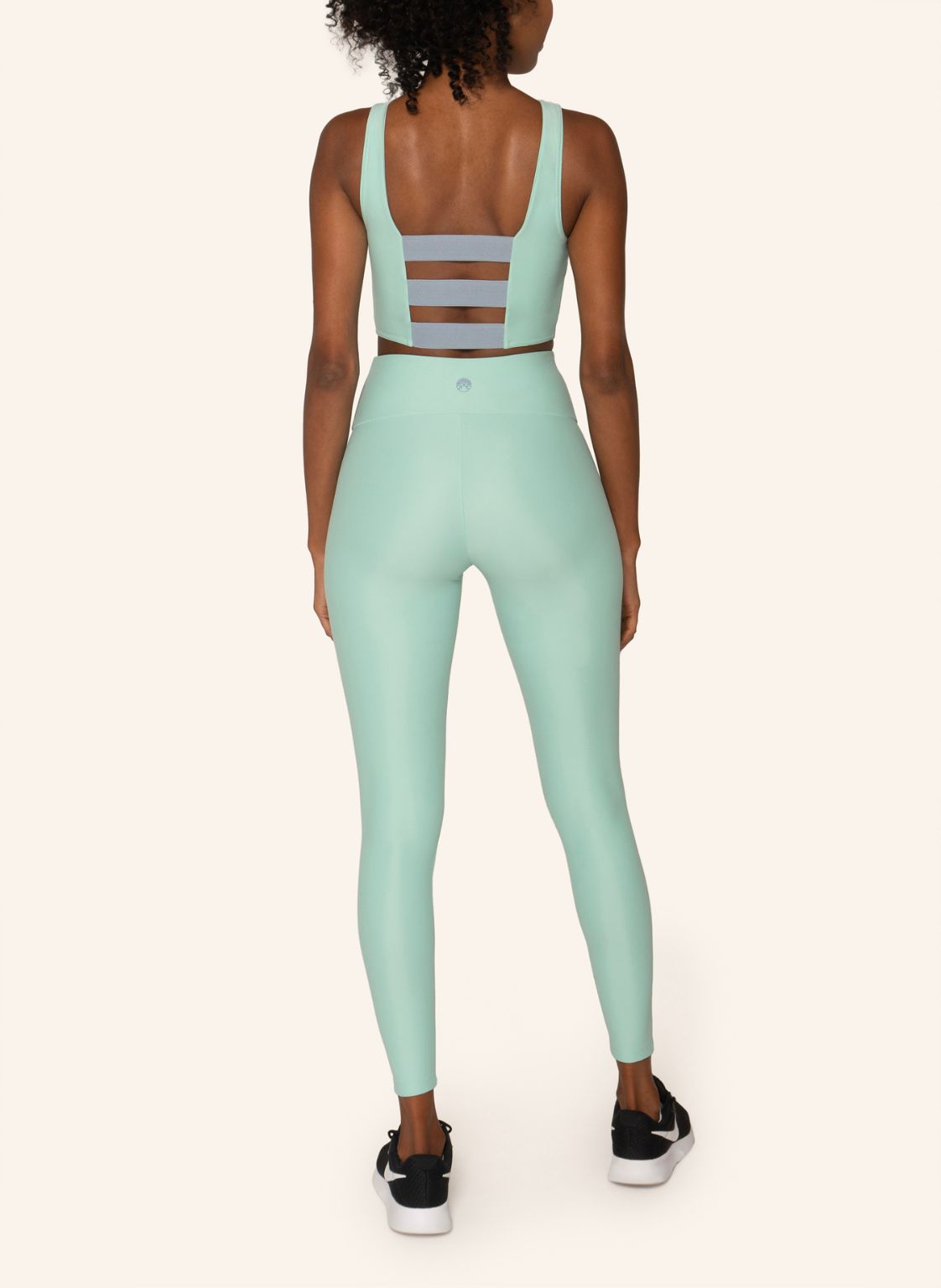 Rhône High Neck Sports Bra Crop Top River - Horizon Athletic 