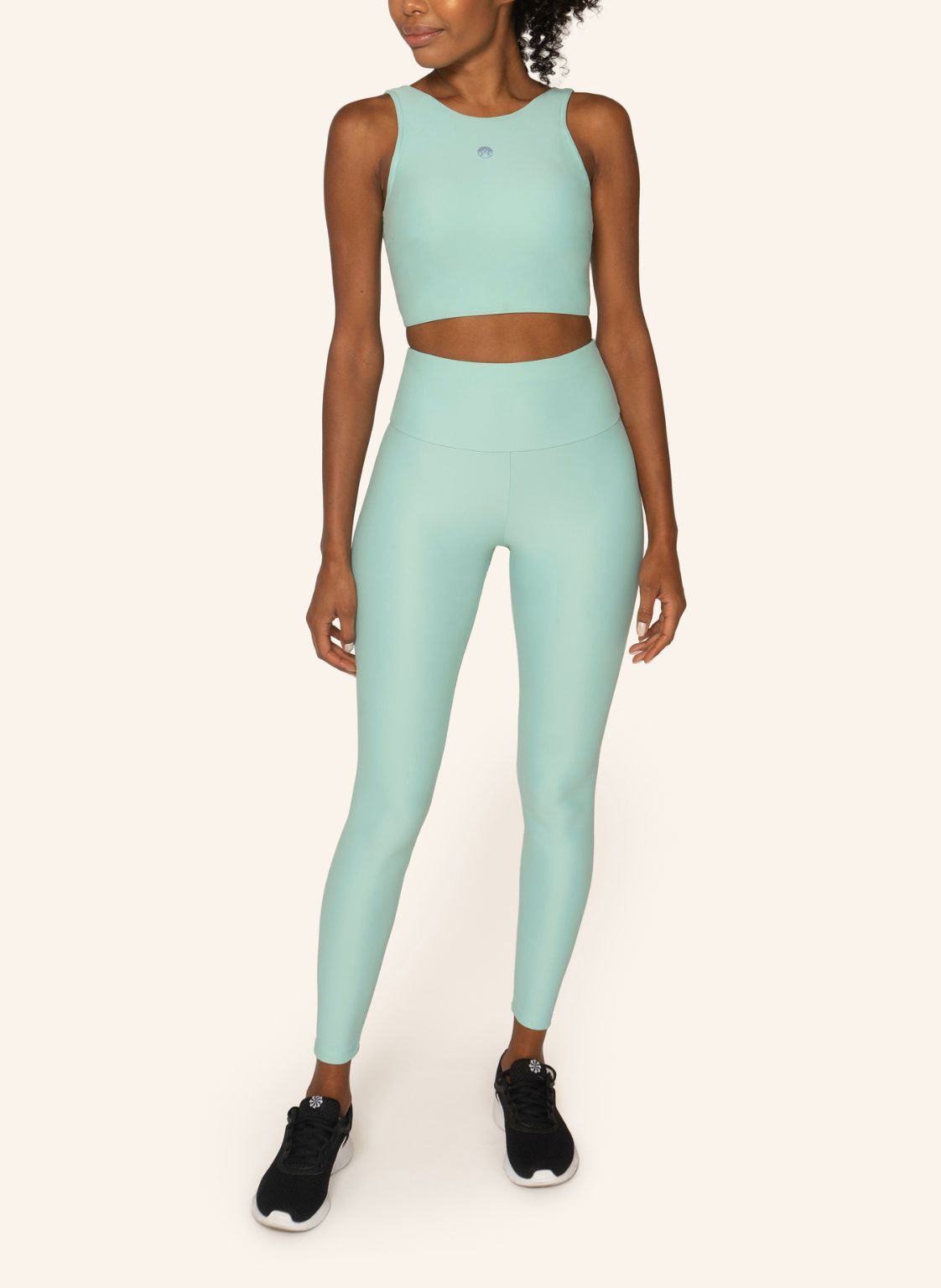 Rhône High Neck Sports Bra Crop Top River - Horizon Athletic 