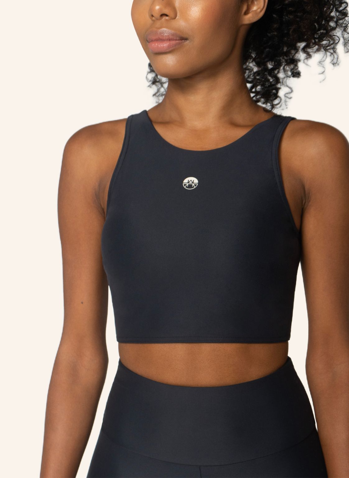 Rhône High Neck Sports Bra Crop Top  Lava Stone - Horizon Athletic 
